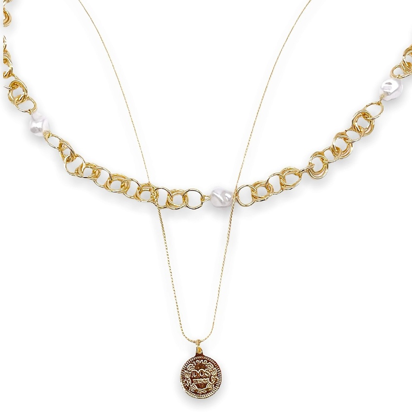 Изображение товара FOROSTINA.K Колье Счастливое, цвет: золотой