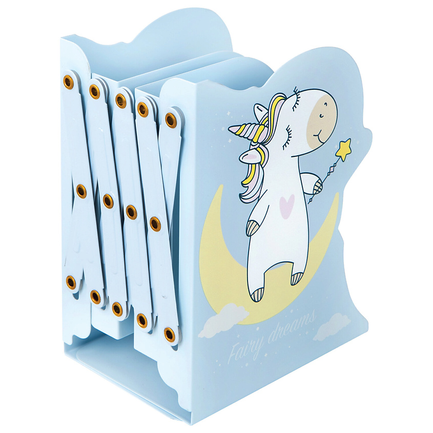 Изображение товара BRAUBERG Подставка-держатель для книг и учебников KIDS Unicorn, цвет: Голубой, размер: 19
