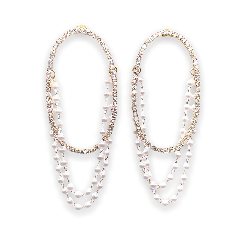 Изображение товара FOROSTINA.K Серьги Вечер, цвет: золотой