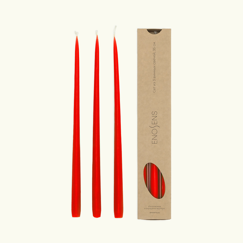 Изображение товара ENOSENS Набор интерьерных свечей Королевский алый, цвет: Красный, 1 набор