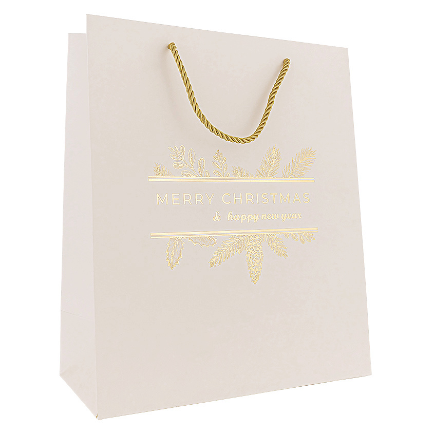 Изображение товара SOPHISTICATED Подарочный пакет Merry Christmas White, 1 шт.