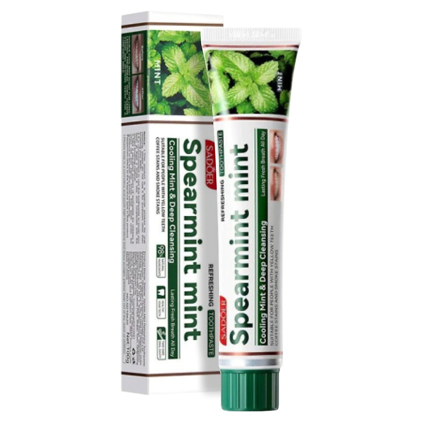 Изображение товара SADOER Зубная паста освежающая против налета с ароматом мяты, 100 гр.