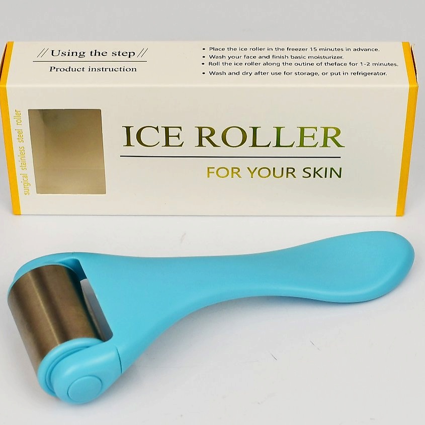 Изображение товара Массажер охлаждающий Ice Roller blue для лица, криотерапия, уход за кожей