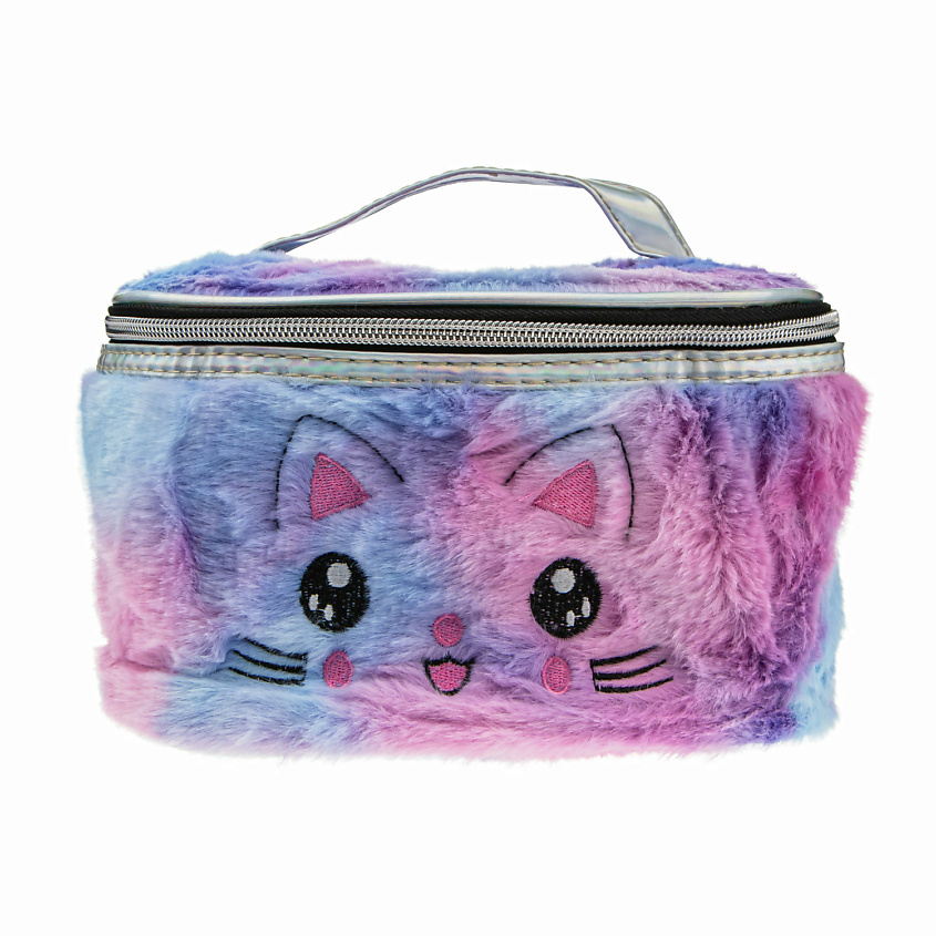 Изображение товара LUKKY Косметичка-чемоданчик плюшевая Кошка, розовая, цвет: сиреневый