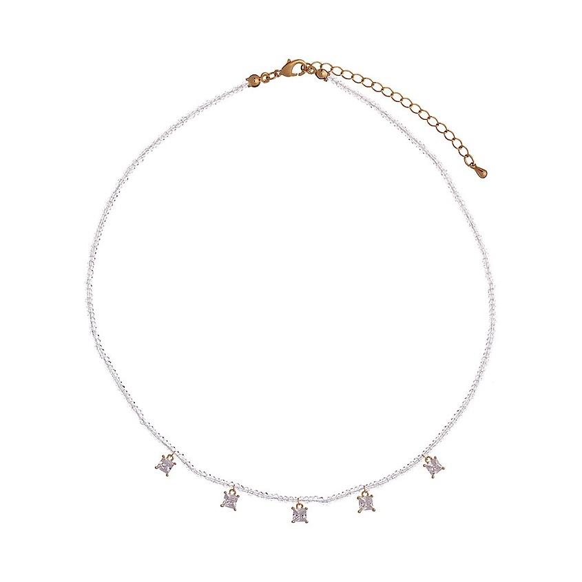 Изображение товара UVI JEWELLERY Колье из прозрачных кристаллов с подвесками женское
