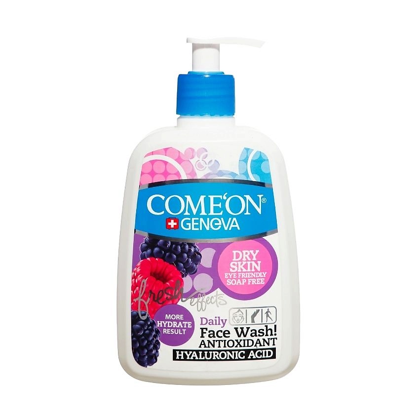 Изображение товара COME'ON Гель для умывания для сухой кожи лица с увлажнением Без слез, 500 мл