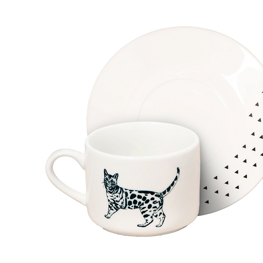 Изображение товара DOLCE CERAMO Чайная пара керамическая «Животные», 1 шт.