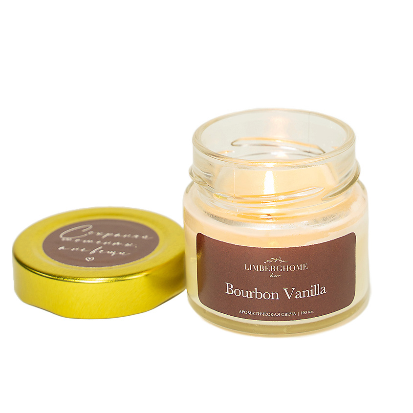 Изображение товара Ароматическая свеча из соевого воскаля с ароматом Бурбонская ваниль 100 мл