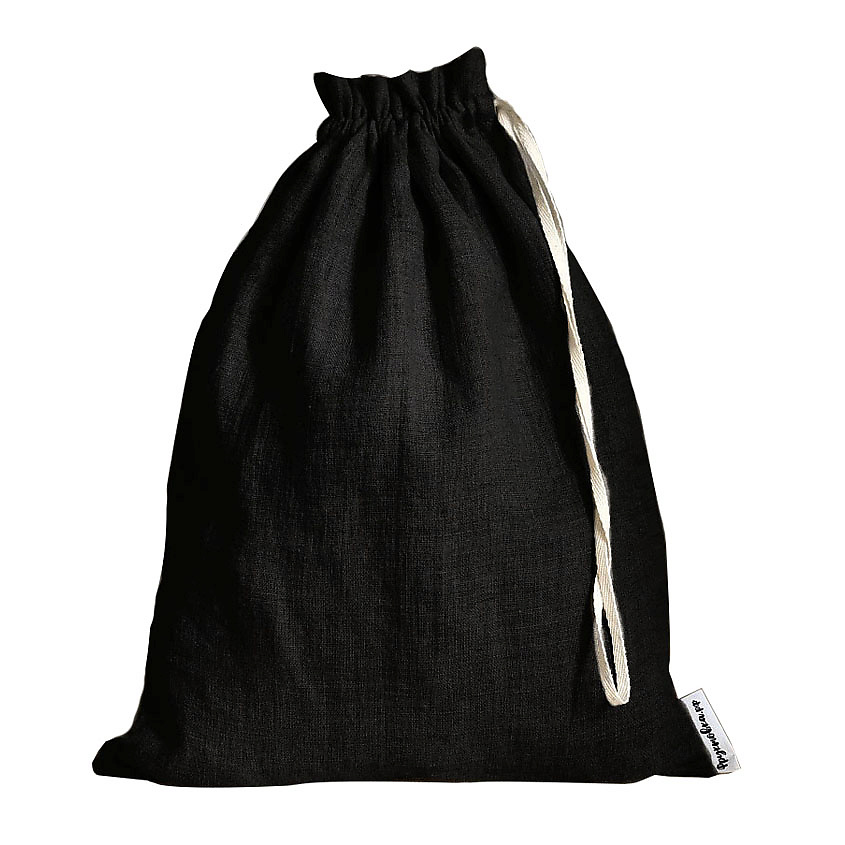 Изображение товара ФРУКТОВКА.РФ Мешочки для хранения льняной, Черный