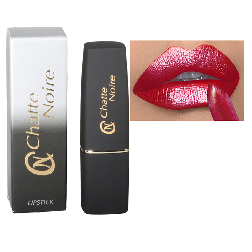 Изображение товара CHATTE NOIRE Помада для губ Красная перламутровая тон М8.07