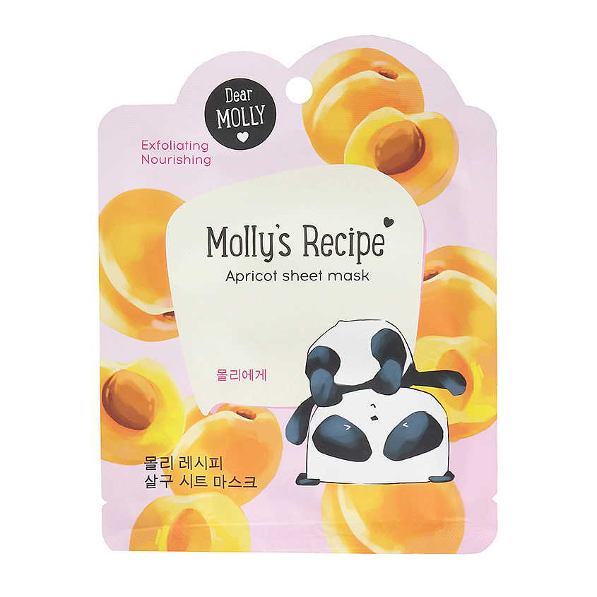 Изображение товара DEAR MOLLY Тканевая маска "Рецепты Молли. Абрикос" Molly`s Recipe, 1 шт.