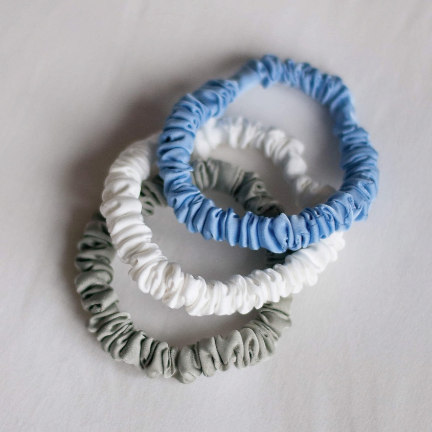 Изображение товара Набор из 3 узких резинок для волос из искусственного шелка 8 HORAS of silk