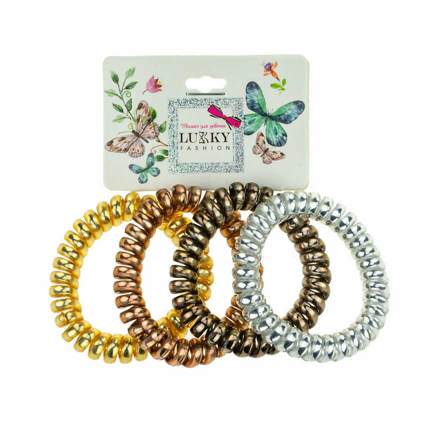Изображение товара LUKKY Набор резинок-пружинок для волос, Белый