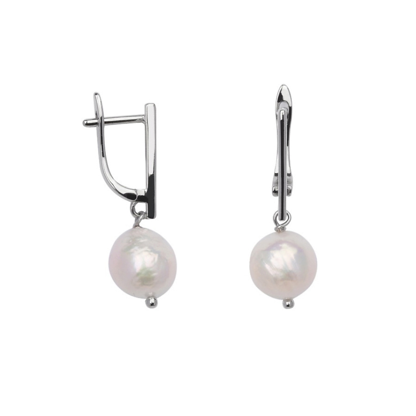 Изображение товара MORZA Серьги с натуральным жемчугом Касуми, Серебряный