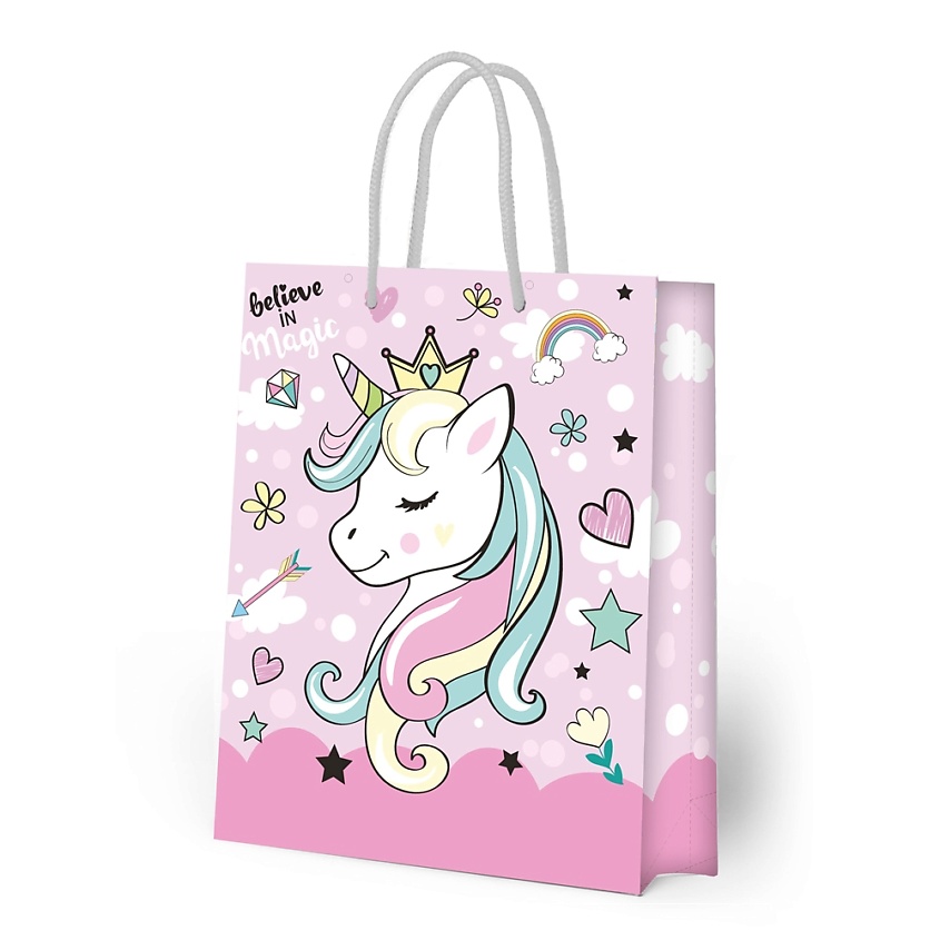 Изображение товара ND PLAY Пакет подарочный Единорог, Розовый
