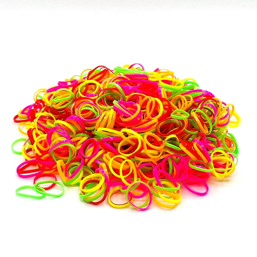 Изображение товара NESURABEAUTY Силиконовые резинки для волос "Лето", Лето, 1000 шт.