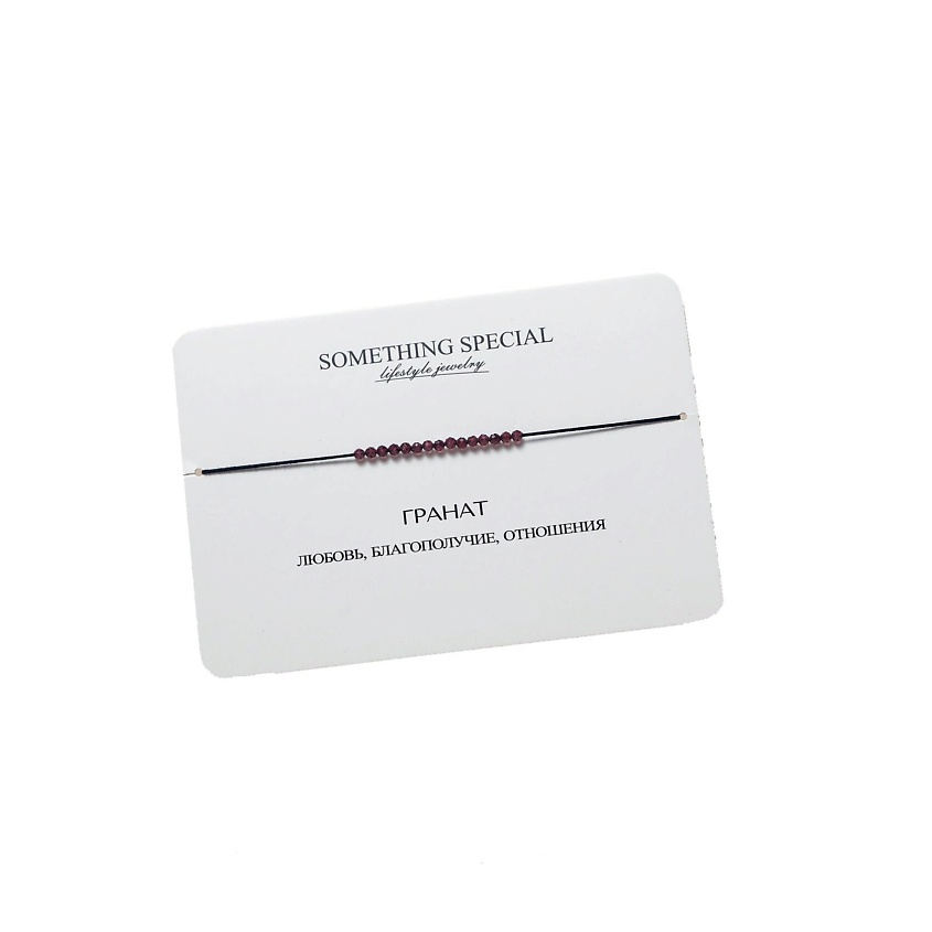 Изображение товара Браслет с натуральным гранатом на регулируемой нити SOMETHING SPECIAL