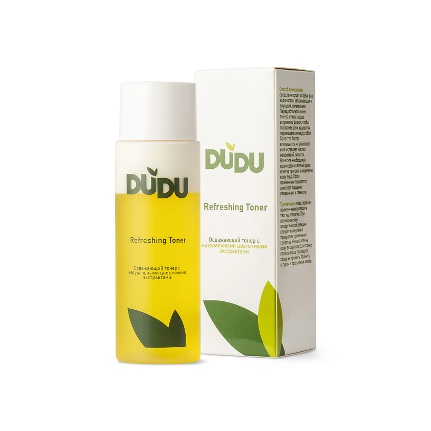 Изображение товара DUDU Освежающий тонер для лица с цветочными экстрактами, 100 мл