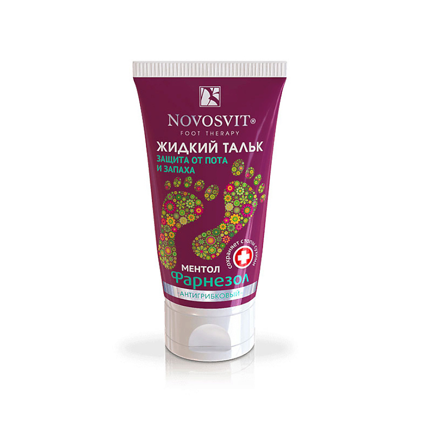 Изображение товара NOVOSVIT Жидкий тальк "ФАРНЕЗОЛ Защита от пота и запаха "Антигрибковый", 50 мл