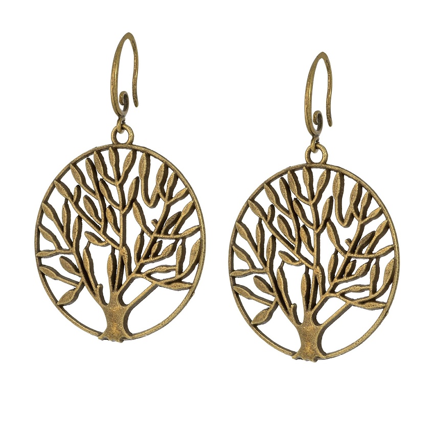 Изображение товара KOSHIKA Серьги Оливковое дерево в бронзе, цвет: бронзовый