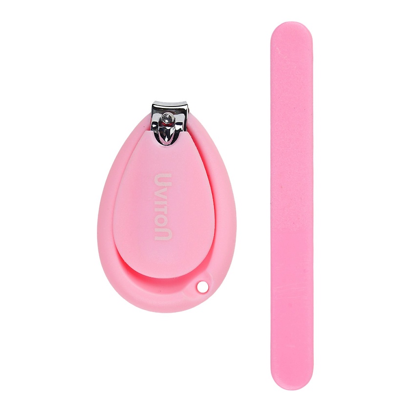 Изображение товара UVITON Набор щипчики и пилочка, цвет: розовый