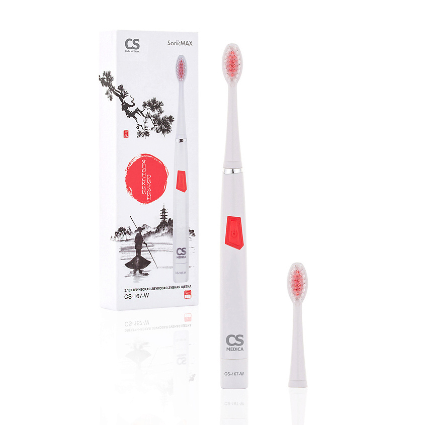 Изображение товара CS MEDICA Электрическая звуковая зубная щетка CS-167-B, цвет: Белый