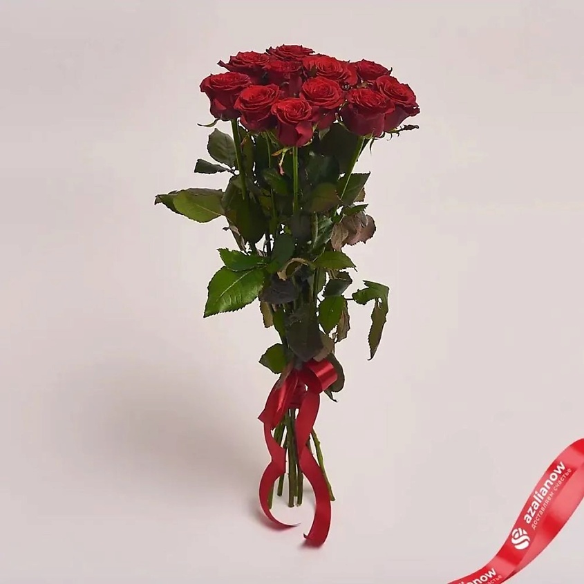 Изображение товара AZALIANOW ЦВЕТЫ. ПОДАРКИ. ДЕКОР Букет из 11 роз красного цвета, Букеты и композиции из живых цветов могут на несколько тонов отличаться от изображений. Часть цвета искажается в зависимости от настроек экрана.