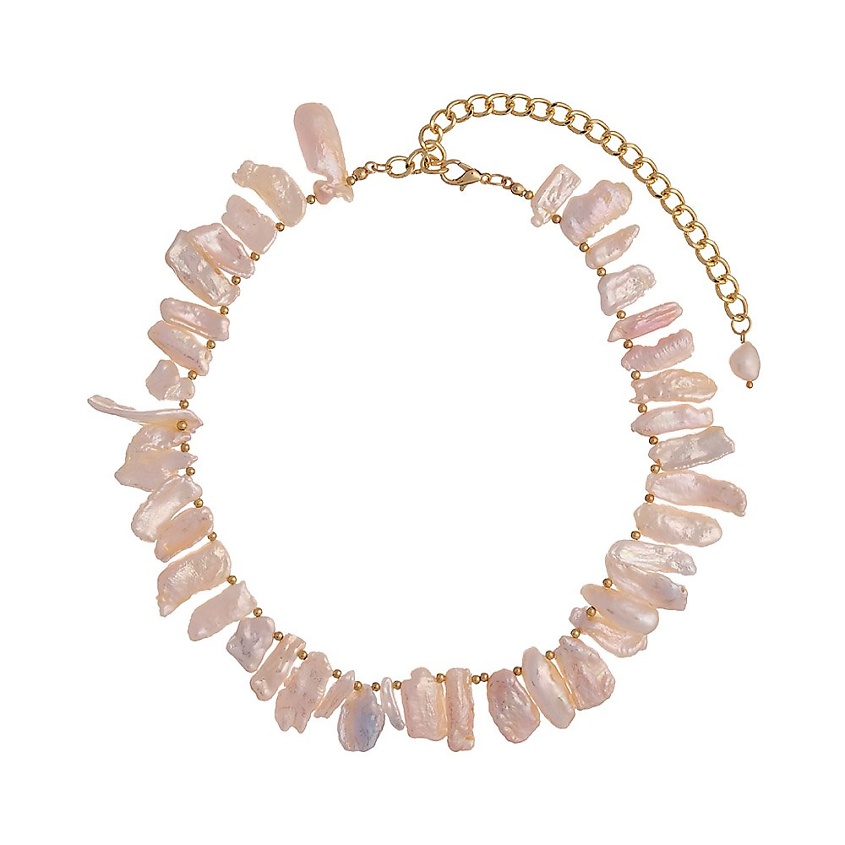 Изображение товара UVI JEWELLERY Золотистое колье с культивированным жемчугом, 1 шт.