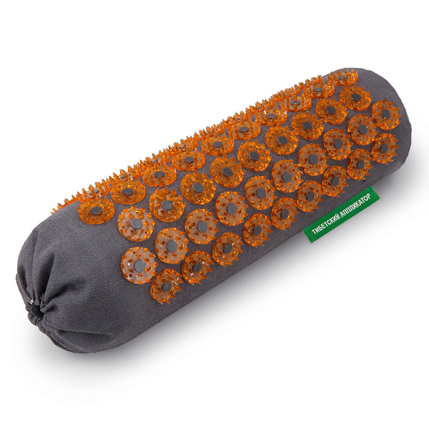 Изображение товара ЛАБОРАТОРИЯ КУЗНЕЦОВА Массажер "Тибетский аппликатор" мягкий валик универсальный, тёмный лен, желтый