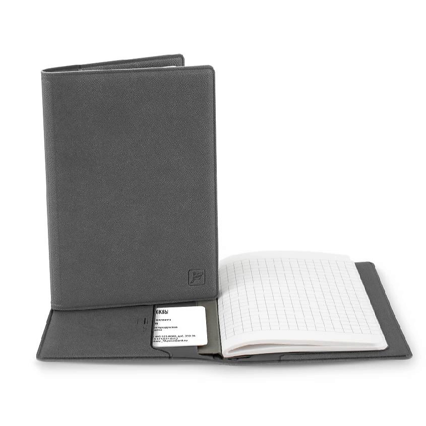 Изображение товара FLEXPOCKET Записная книжка с листами в клетку серый цвет