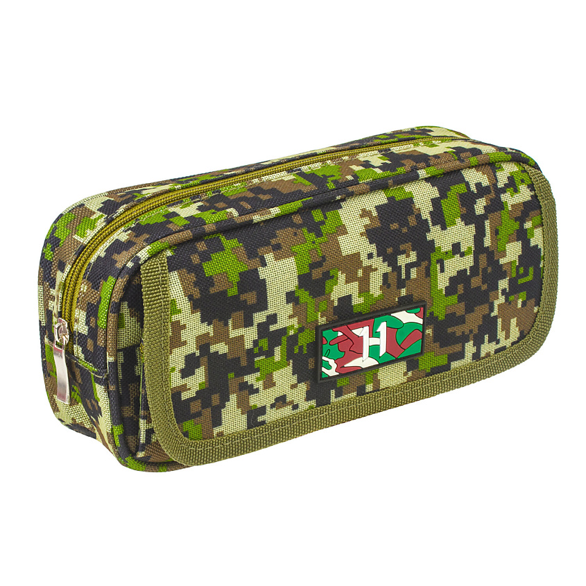 Изображение товара Пенал BRAUBERG Military Зеленый вместительный для школьных принадлежностей