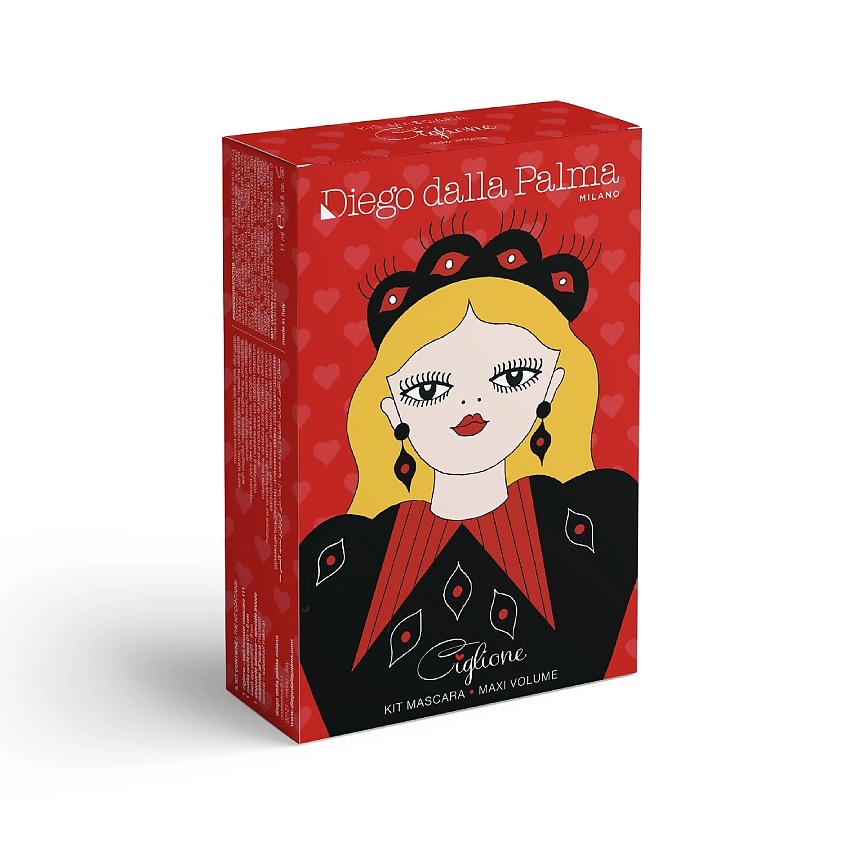 Изображение товара DIEGO DALLA PALMA MILANO Набор для глаз Ciglione Kit, Тушь для ресниц 11 мл + Средство для снятия макияжа 30 мл + Карандаш для глаз черный