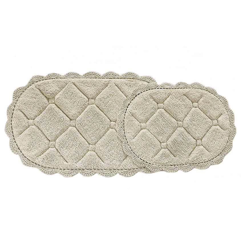 Изображение товара Набор кружевных ковриков для ванной Brianna из 100% хлопка бежевый SOFI DE MARKO