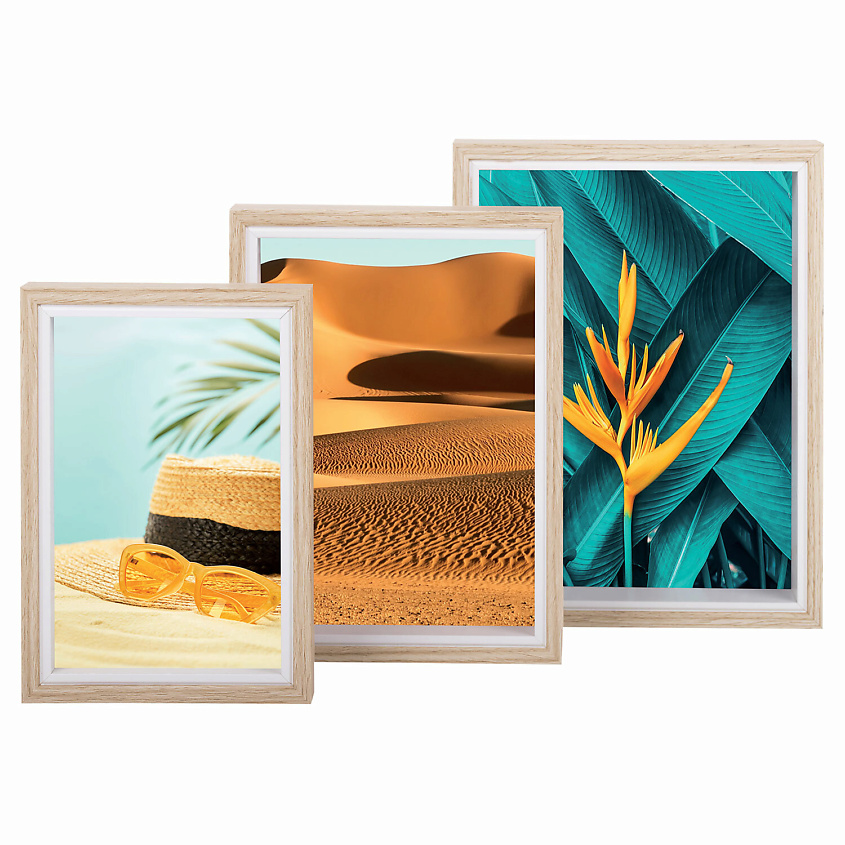 Изображение товара BRAUBERG Рамка LOFT THREE-IN-ONE НАБОР 3шт, фото разного размера, 1 шт