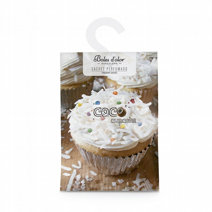 Изображение товара BOLES D'OLOR Саше Кокосовый кекс Coco Cupcake 90 г аромат для дома и авто