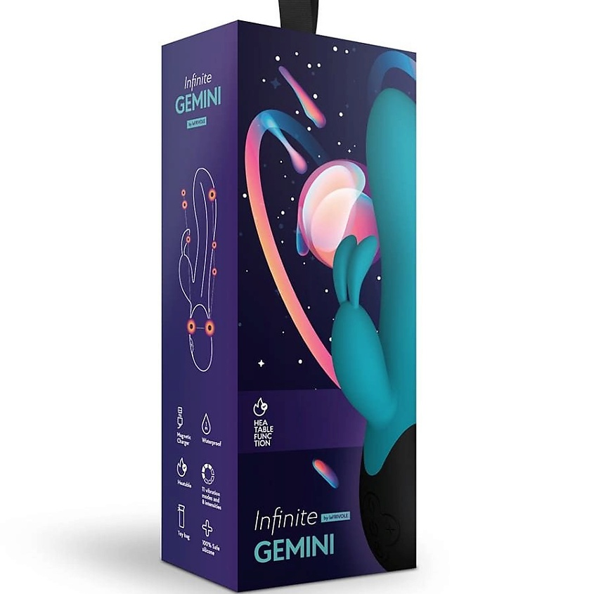 Изображение товара LE FRIVOLE Нагреваемый вибратор кролик Gemini, 1 шт.