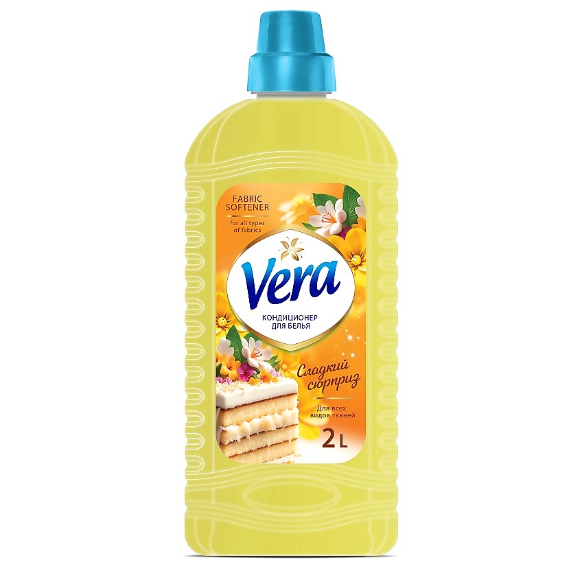 Изображение товара Кондиционер для белья AQUASAN VERA Сладкий сюрприз 2 л мягкость свежесть антистатик