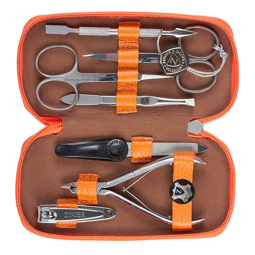 Изображение товара ZINGER Набор для маникюра и педикюра Classic MS-71050, оранжевый 1 шт.