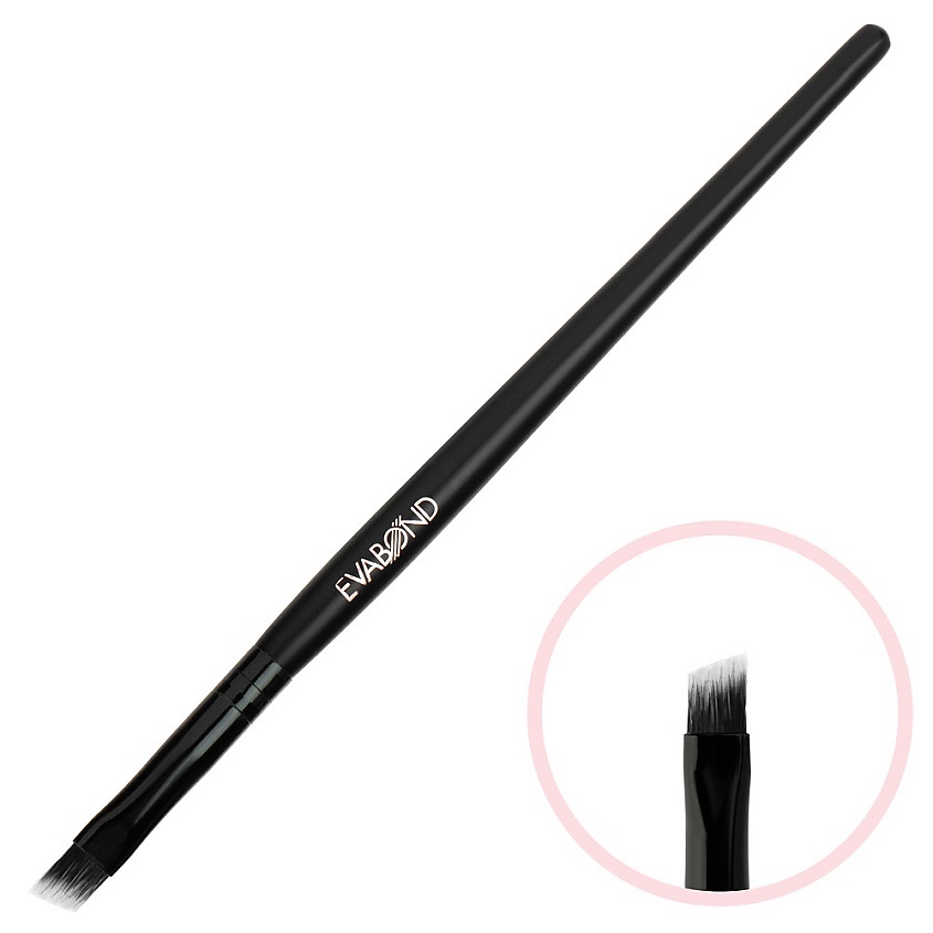 Изображение товара Макияжная кисть для бровей EVABOND №5 скошенная черная