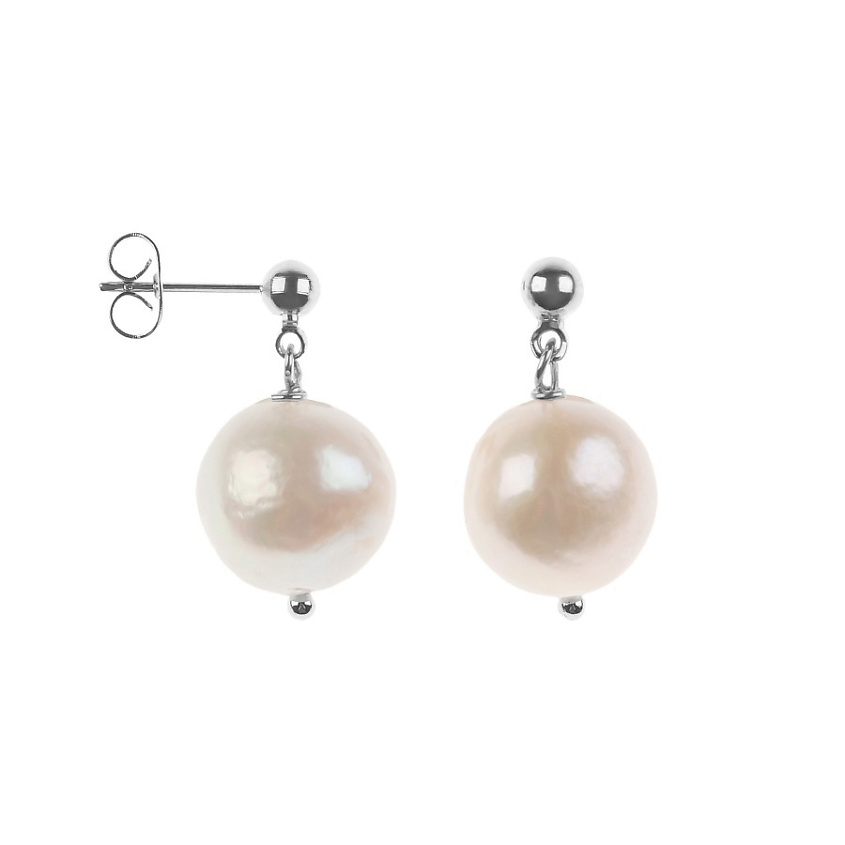 Изображение товара MORZA Серьги с натуральными жемчужинами, Серебряный