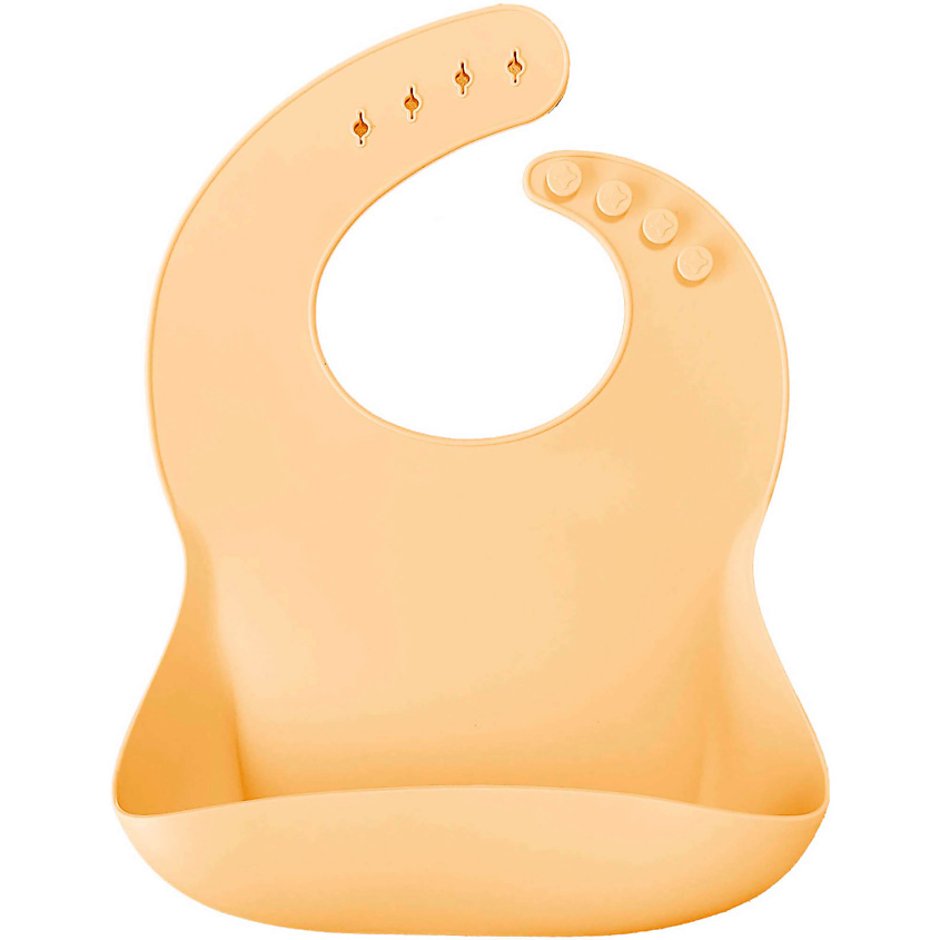 Изображение товара Миникоиоі Бейсикс Детский силиконовый нагрудник слюнявчик для малышей 0+ Желтый