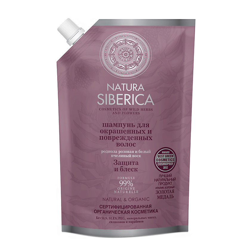 Изображение товара NATURA SIBERICA Шампунь для окрашенных и поврежденных волос "Защита и блеск", 500 мл