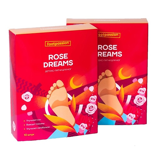 

FOOTPASSION Детокс-патчи для ног Rose Dreams 10.0, Детокс-патчи для ног Rose Dreams