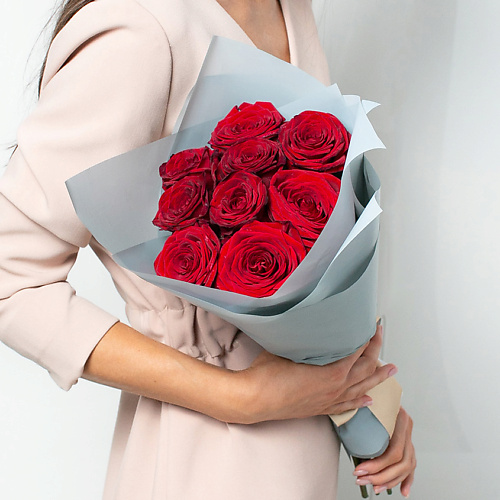 

ЛЭТУАЛЬ FLOWERS Букет из бордовых роз 9 шт., Букет из бордовых роз 9 шт.