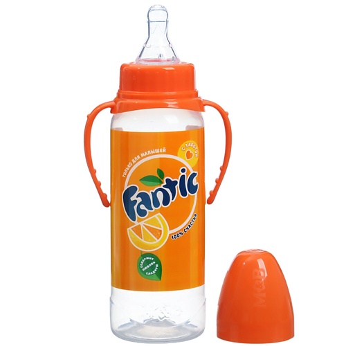 

MUM&BABY Бутылочка для кормления Fantic, классическое горло, цилиндр, с ручками, Бутылочка для кормления Fantic, классическое горло, цилиндр, с ручками