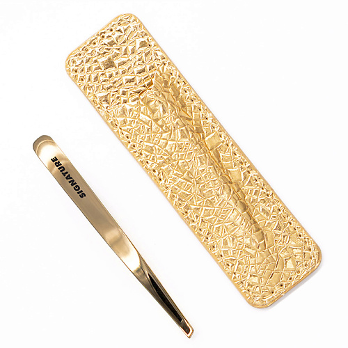 

BASICARE SIGNATURE Пинцет со скошенными кончиками Gold, SIGNATURE Пинцет со скошенными кончиками Gold