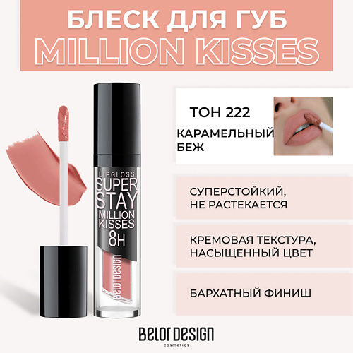 фото Belor design суперстойкий блеск для губ super stay million kisses