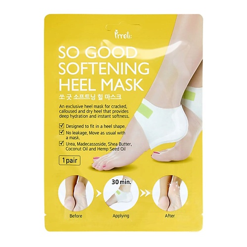 

PRRETI Мгновенно смягчающая маска для пяток с маслом Ши So Good Softening Heel Mask, Мгновенно смягчающая маска для пяток с маслом Ши So Good Softening Heel Mask