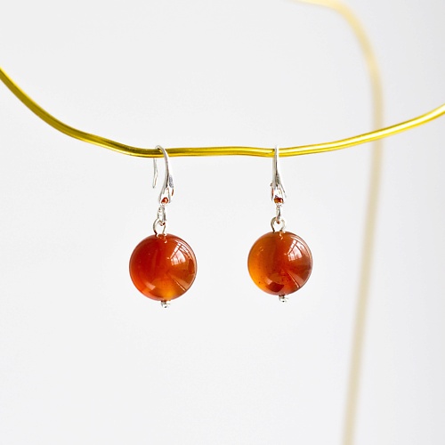 

KOSHIKA Серьги с натуральным Тигровым глазом, Серьги с натуральным Тигровым глазом