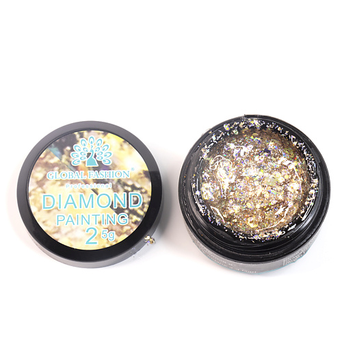 

GLOBAL FASHION Глиттер гель New Diamond painting gel 02, Глиттер гель New Diamond painting gel 02